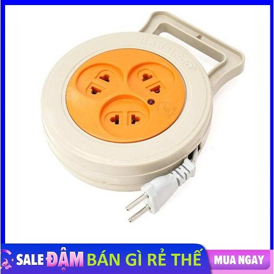 Ổ cắm điện tròn 3 lỗ 5 Mét - Ổ Cắm Điện Dân Dụng Dây Dài 8 Mét