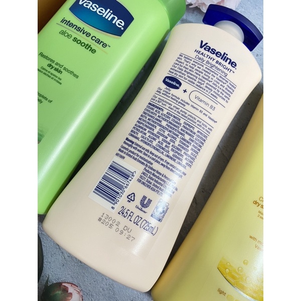 Sữa dưỡng thể VASELINE Healthy Bright trắng da 725ml Hàng Auth