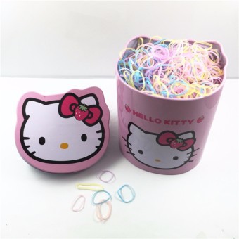 Hộp dây chun buộc tóc Helo Kitty cho bé - 2000 cái cực đáng yêu