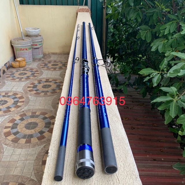 3 khúc surf caster victory 4m25 có 2 màu xanh và vàng trắng nhạt