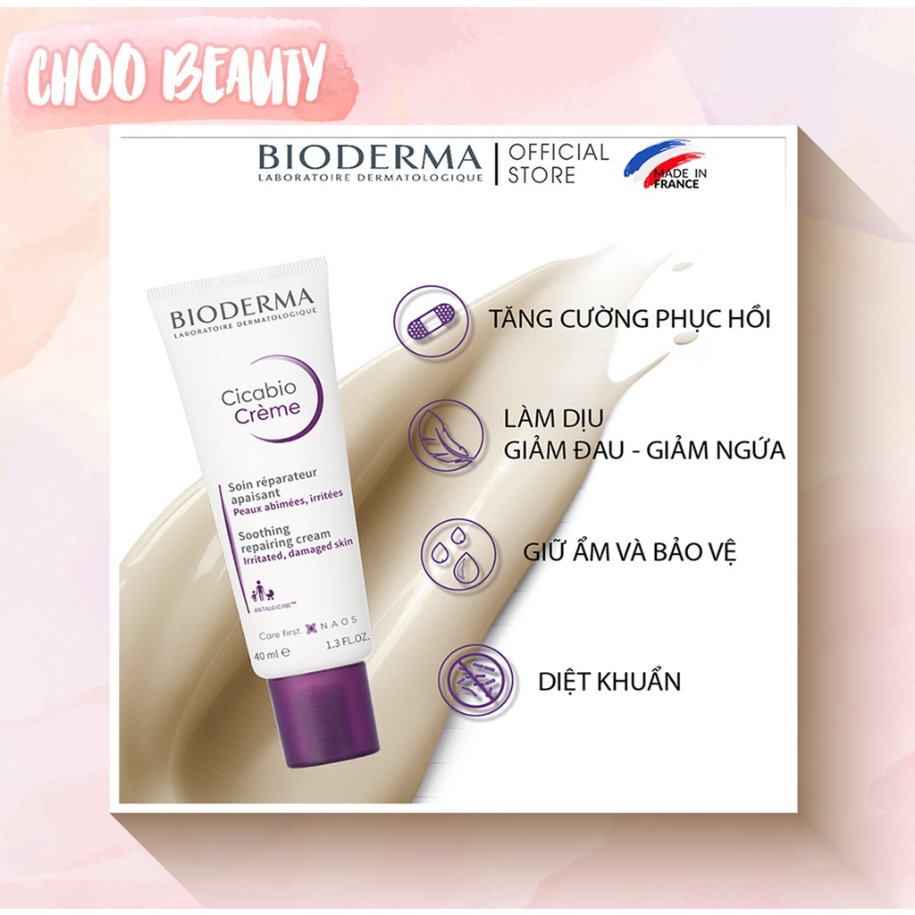 Kem Dưỡng Phục Hồi Da Bio Tím Bioderma Cicabio