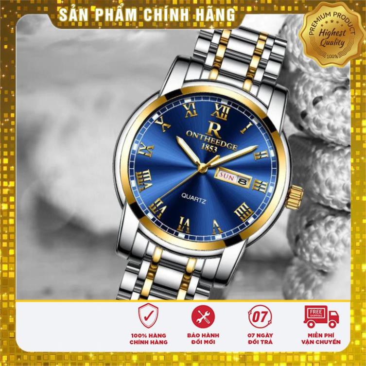 Gía khai trương_ ĐỒNG HỒ NAM R-ONTHEEDGE KÍNH TRÁNG SAPPHIRE DÂY KIM LOẠI KHÔNG GỈ + TẶNG KÈM PIN CAO CẤP