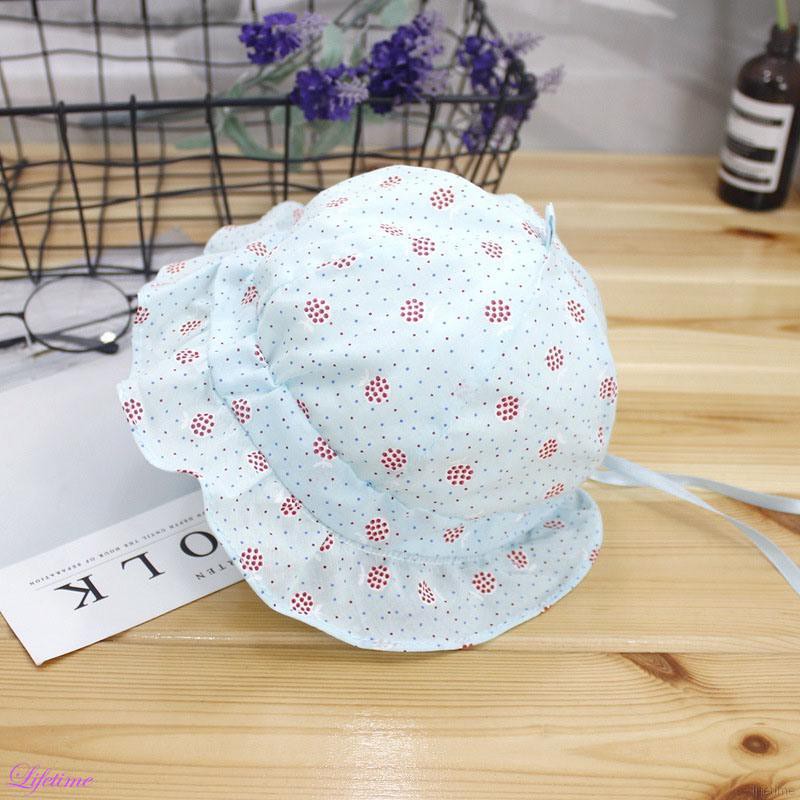 Mũ bucket chất cotton hoạ tiết hoa phong cách công chúa cho bé gái