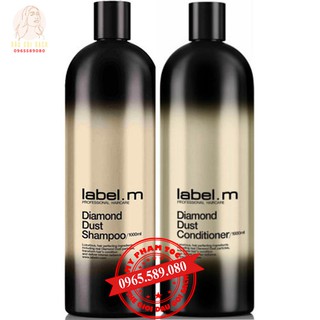 Cặp Dầu Gội Xả LABEL.M Daimond Dust 1000mlx2 | Dầu Gội Xả Phục Hồi Tóc Hư Tổn, Mềm Mượt