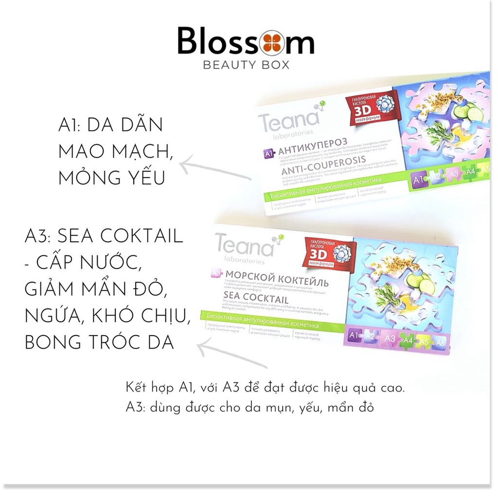 [Mã giảm giá mỹ phẩm chính hãng] Serum Teana A1 A3 cho da yếu mỏng, giãn nổi mao mạch dưới da