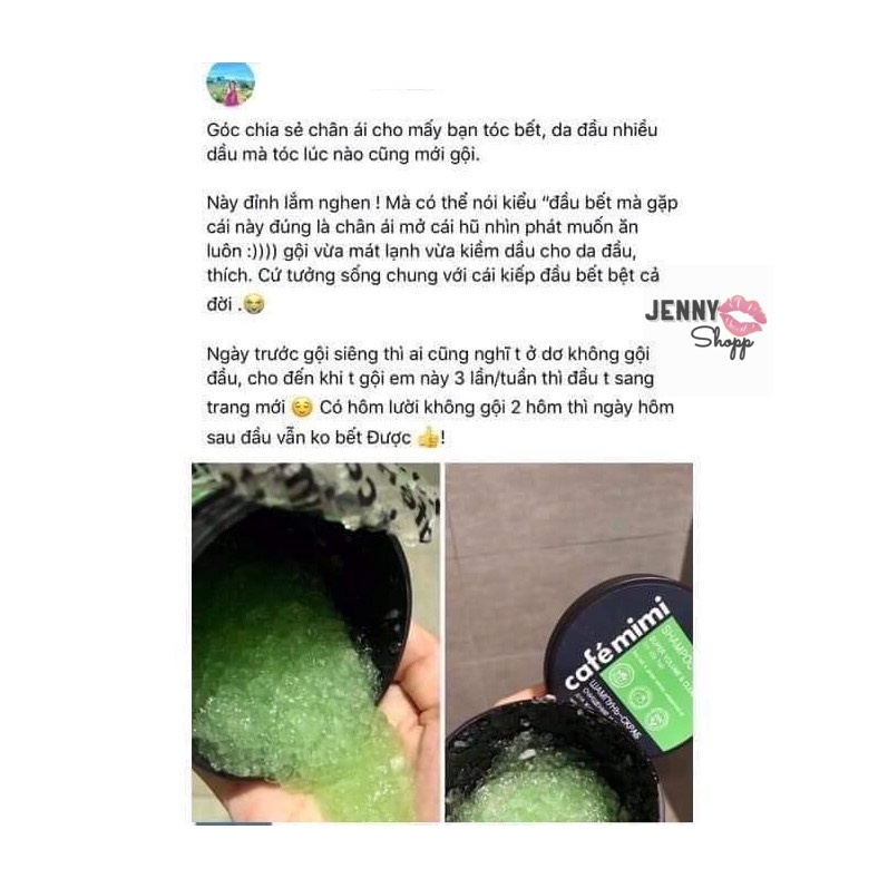 Tẩy Da Chết Tóc &amp; Da Đầu Nga Cafe Mimi Shampoo Scrub Super Volume &amp; Cleansing