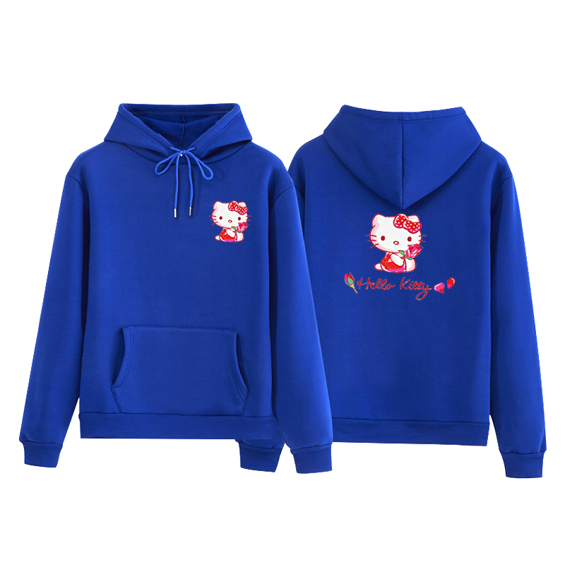 Áo Hoodie Nữ Dáng Rộng In Hình Hello Kitty 10 Màu Thời Trang