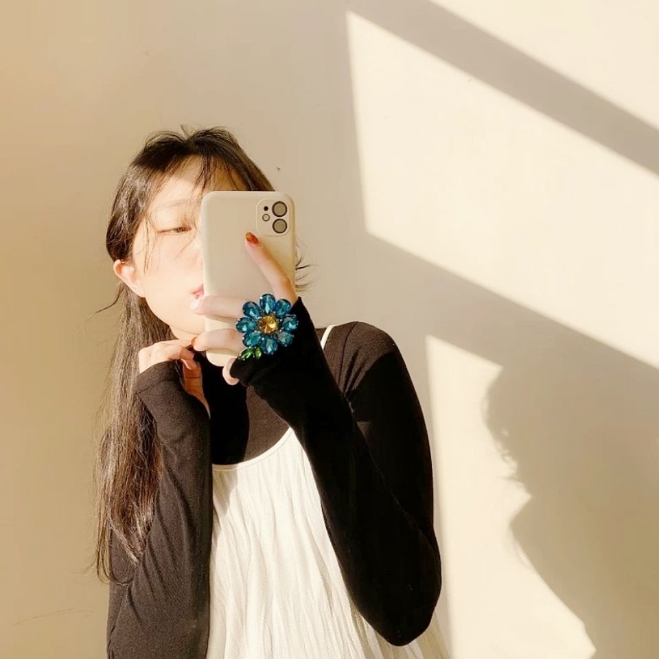 Nhẫn Đính Đá Nhiều Màu Sắc Họa Tiết Hoa Mận Dễ Thương Thời Trang Mùa Hè Cho Nữ