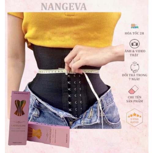 GEN HỘP HỒNG NỊT BỤNG SIẾT EO LATEX SLINE CHÍNH HÃNG NANGEVA ms888