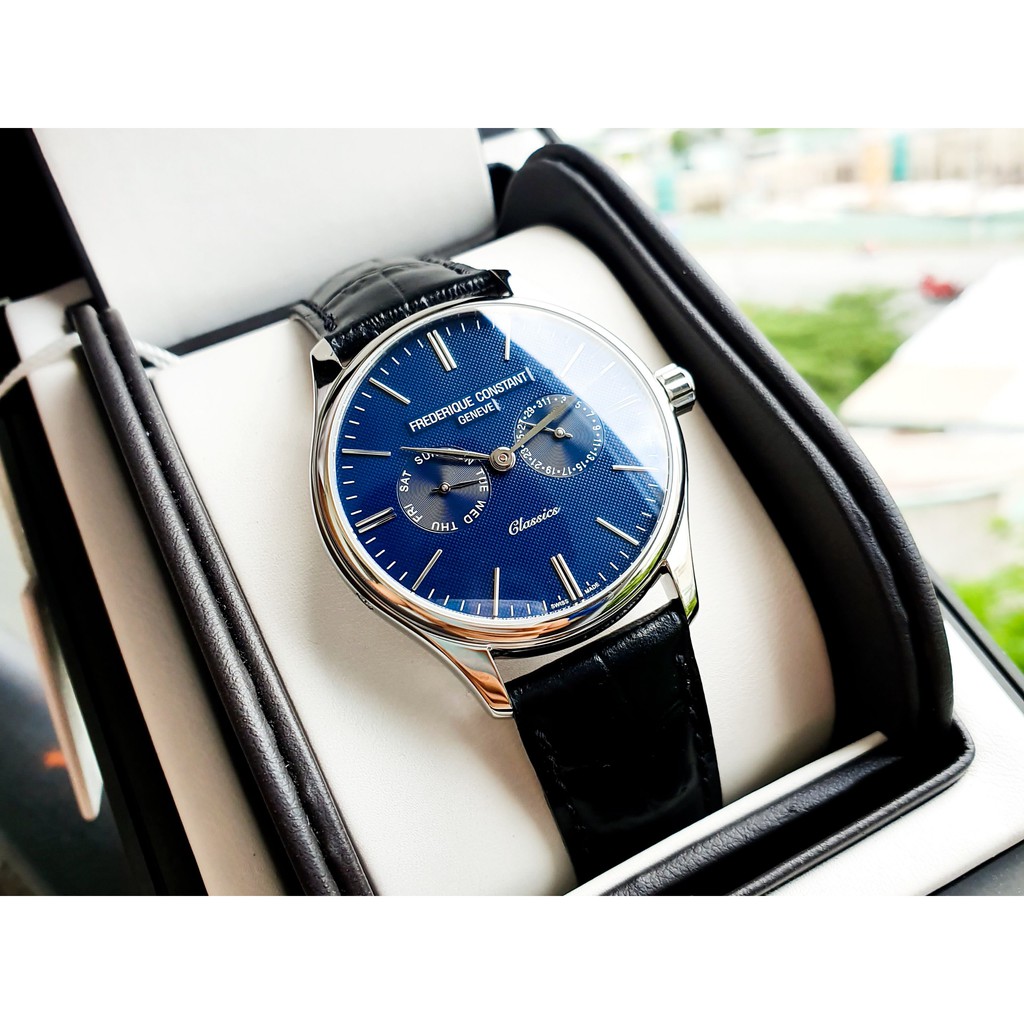 Đồng hồ nam chính hãng Frederique Constant FC-259BNT5B6 - Máy Quartz pin - Kính Sapphire - Dây da