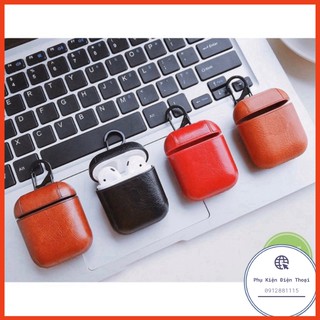 🌟 Vỏ bọc giả da trơn cho hộp sạc tai nghe Bluetooth AirPods 1 2 🌟 Case AirPod ⚡Phụ Kiện Điện Thoại⚡️