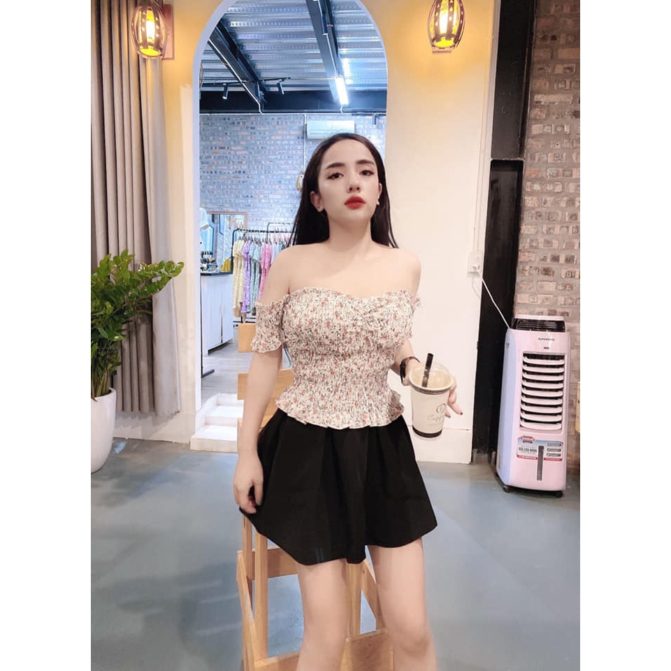 ÁO TRỄ VAI CROPTOP HOA NHÍ 0336 | BigBuy360 - bigbuy360.vn