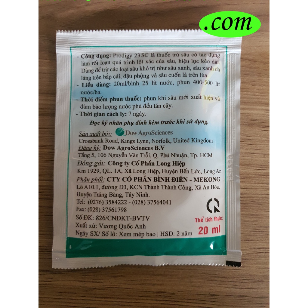 PRODIGY 23SC – Thuốc đặc trị sâu xanh, sâu xanh da láng, sâu cuốn lá