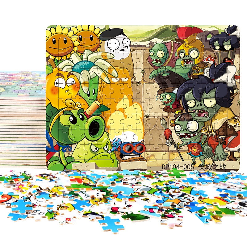 Đồ chơi xếp hình gồm 104 mảnh phong cách Plants Vs. Zombies/Những chú chó cứu hộ dày 4mm thân thiện với môi trường