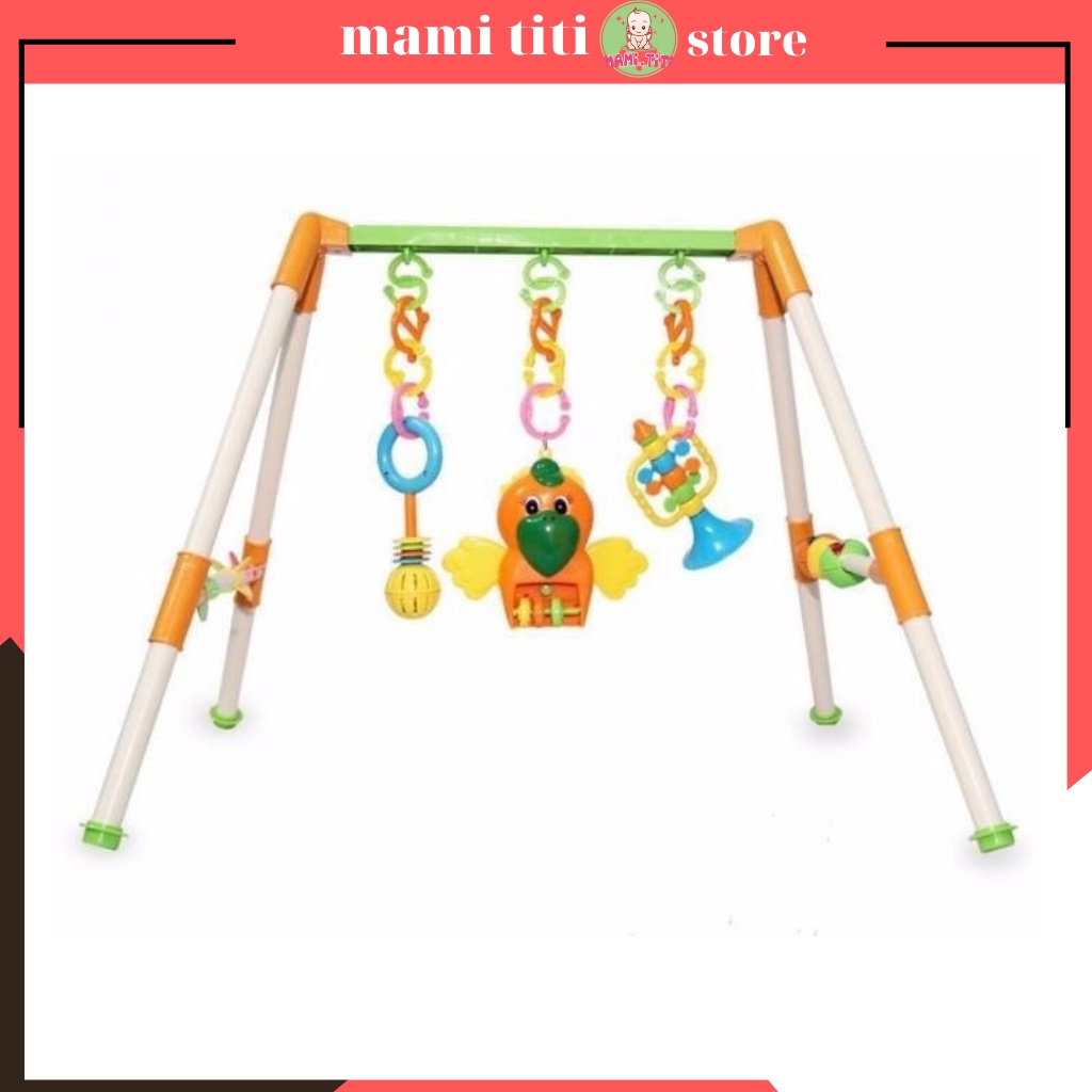 Kệ chữ A cho bé, Đồ chơi kệ vẹt cho bé có nhạc , kèn thổi , lúc lắc