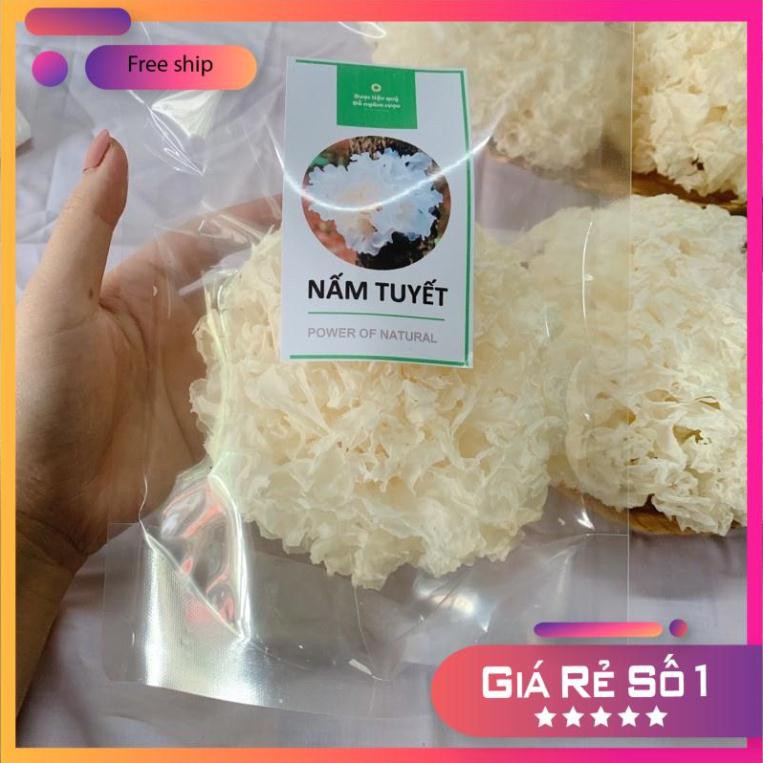 Nấm Tuyết (Ngân nhĩ) 100g nấm tuyết dùng để nấu chè dưỡng nhan, yến,...