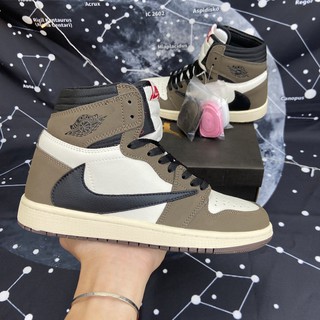 Giày Sneaker jordan nam nữ, giày JD1 nâu đế khâu chắc chắn full box bill