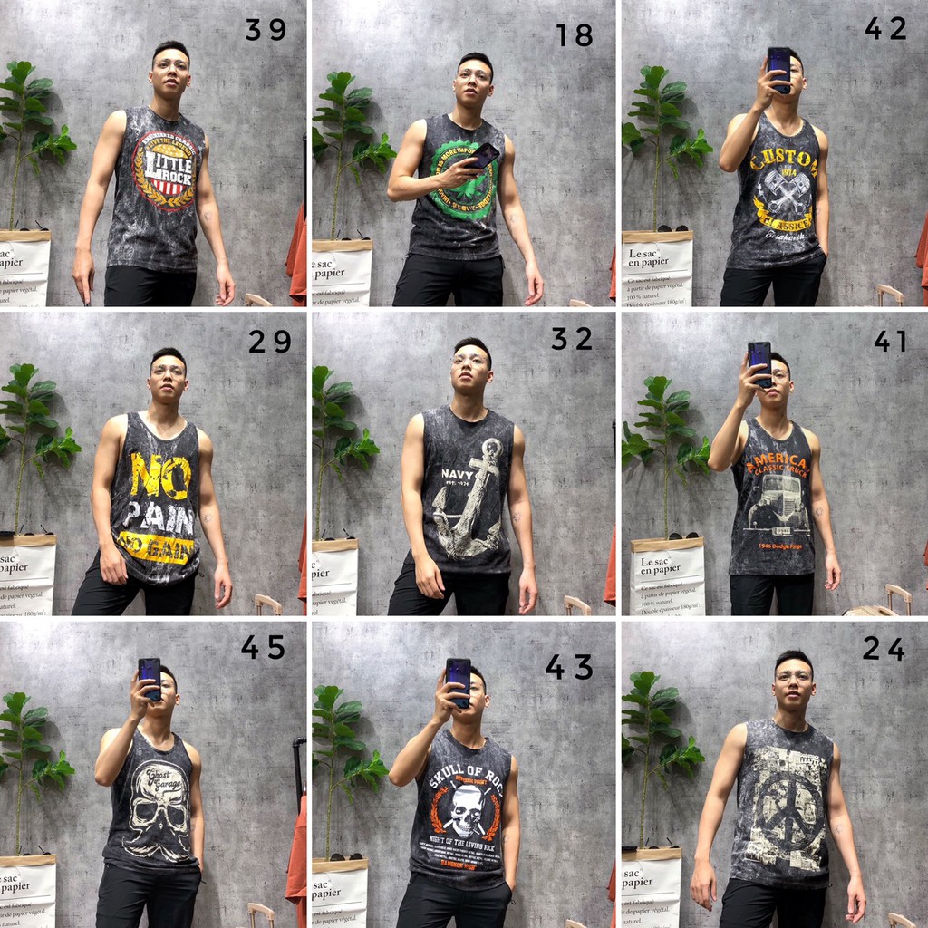 Áo sát nách tanktop 3 lỗ tập gym nam SNTL - XL