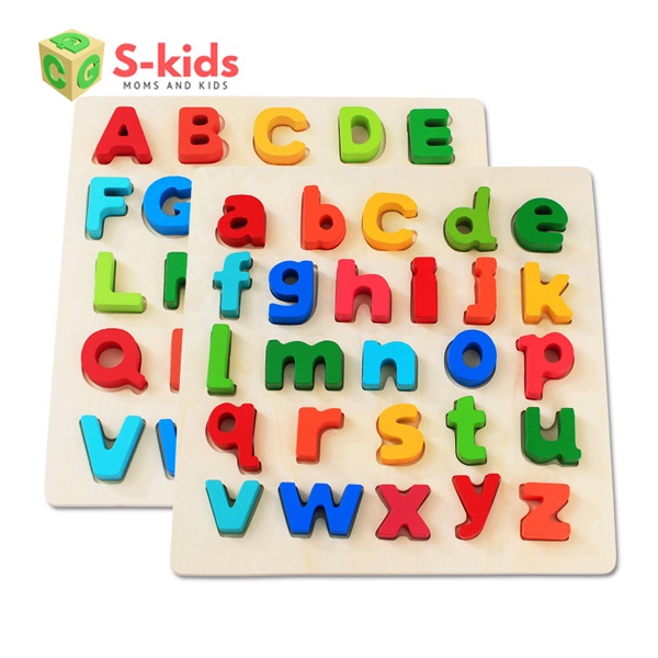 [Mã LIFETOYS1 giảm 30K đơn 99K] Đồ chơi gỗ S-kids, Bảng chữ cái gỗ nổi Tiếng Anh, Đồ Chơi Trẻ em thông minh