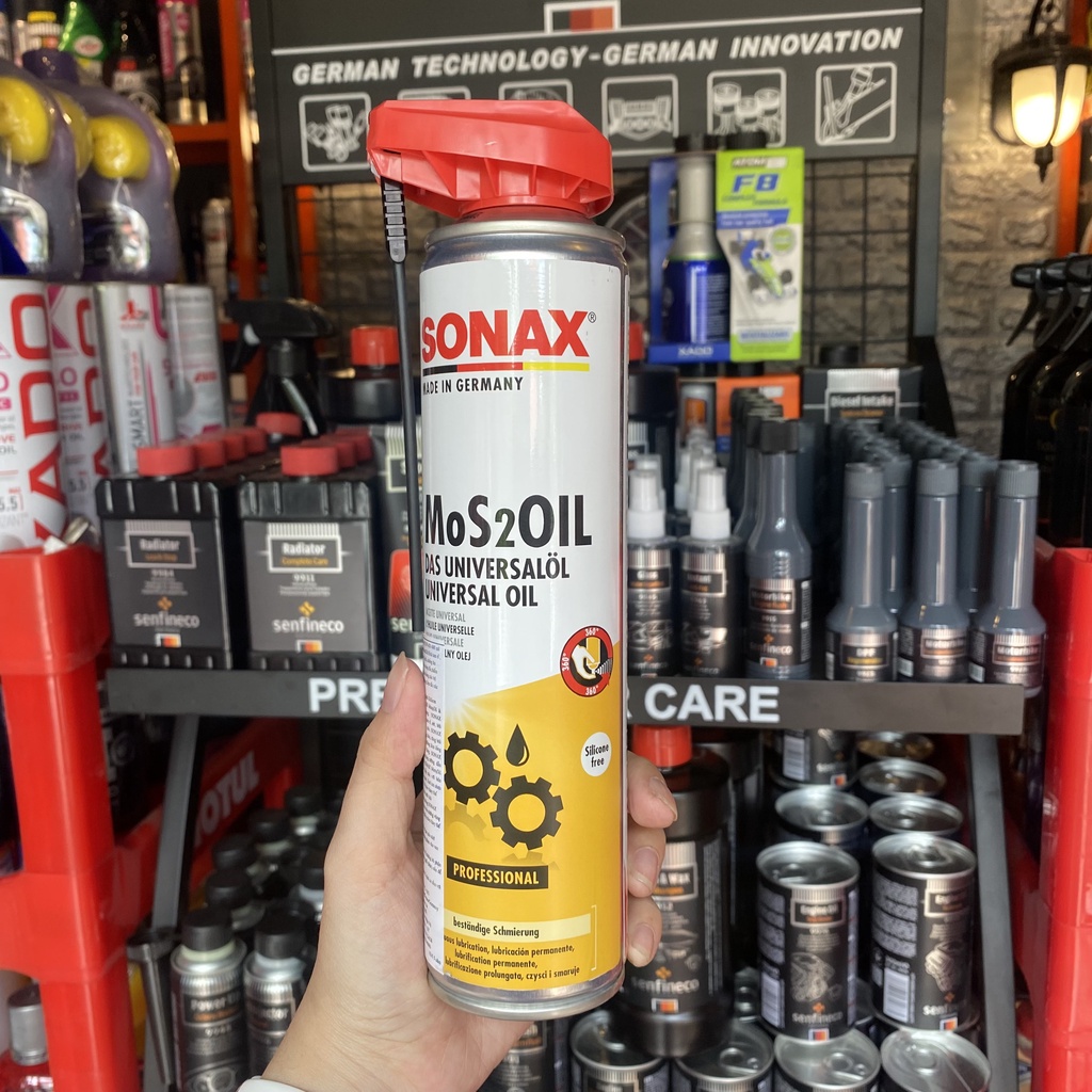 Dầu Bảo Vệ Bảo Dưỡng Các Chi Tiết Nhựa Và Kim Loại Sonax MoS2 Oil 339400 400ML