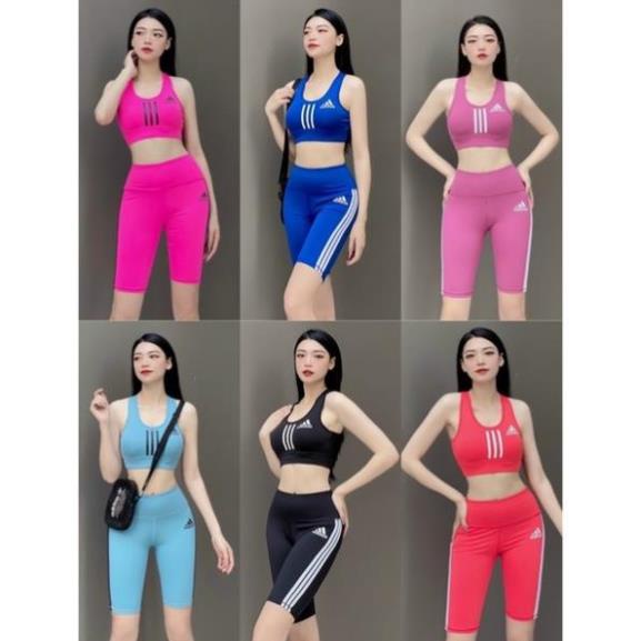 Bộ tập gym nữ, áo bra quần lỡ trên gối tập thể dục,nhảy AEROBIC, zumba nữ Đẹp "