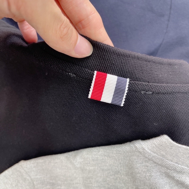 ⚡️[Hight Quality] - Áo Thun Thom Brown Center-Back Stripe Piqué Tee, Áo phông nam TB cao cấp