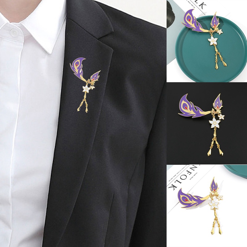 Huy Hiệu Cài Áo Hình Lông Vũ Aether Aasleaty Mới