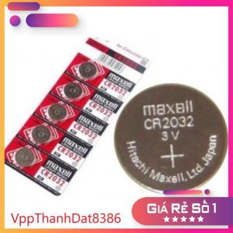 (Sale)  (vỉ 5 viên) Pin cmos Maxell CR2032 3v chính hãng