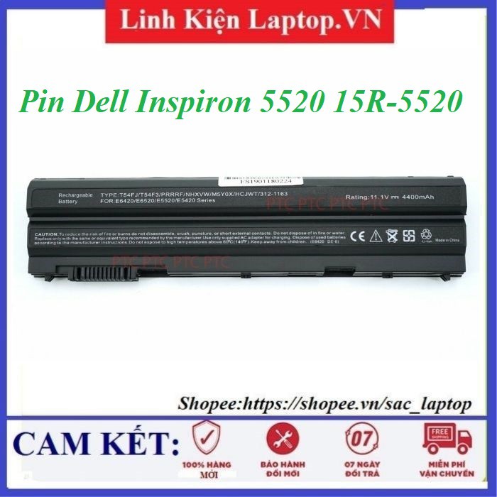 ⚡Pin laptop Dell Inspiron 5520 15R-5520