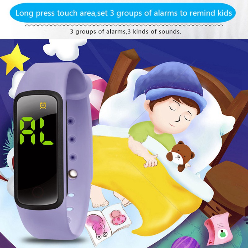 2 Pcs Potty Training Watch - Water Resistant Baby Reminder Timer - Urinal Trainer for Girls and Boys -LED Display, 9 Loop Songs - Blue & Purple