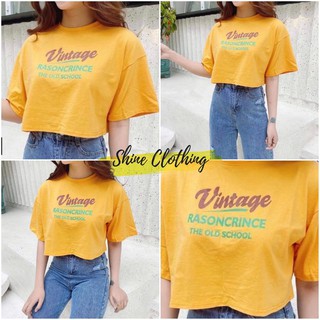 [ Inbox trước để chọn màu] Áo Croptop thun gân , thun trơn xinh xắn Shine Clothing