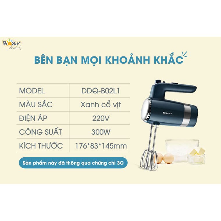 Máy đánh trứng cầm tay Bear DDQ-B02L1