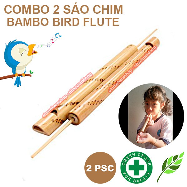 Bộ 2 Sáo Chim Rút Bằng Tre Thân Thiện Môi Trường An Toàn Cho Trẻ Nhỏ Có Clip Âm Thanh Thực Tế