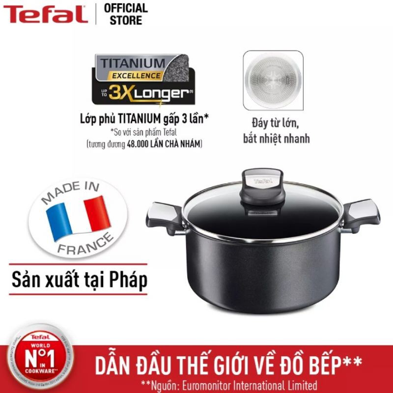 Nồi canh chống dính đáy từ 24cm/ 26cm Tefal Expertise - Made in France