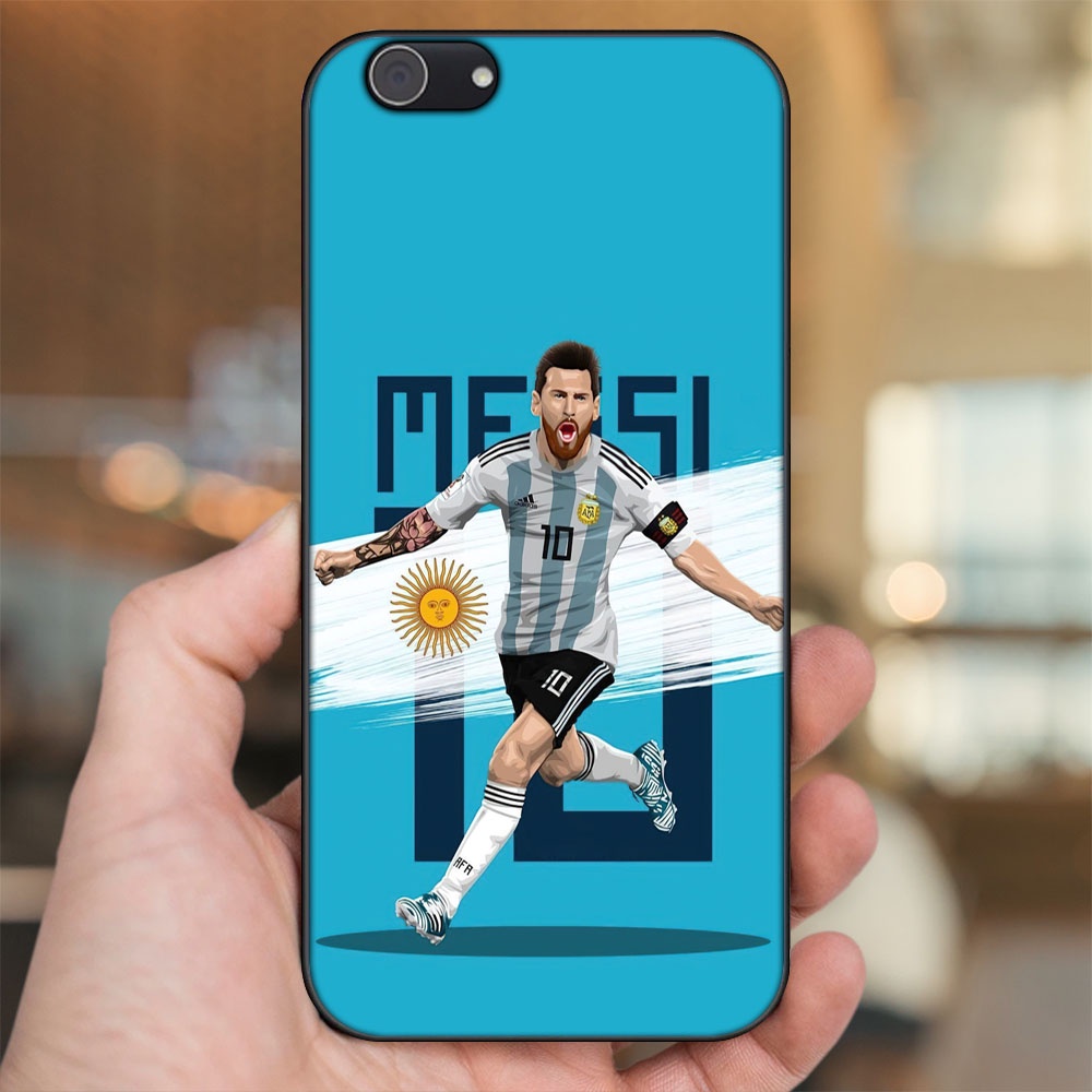 Ốp lưng Vivo Y53, Y69, Y71, Y81, Y83 viền đen in hình Lionel Messi Barcelona PSG