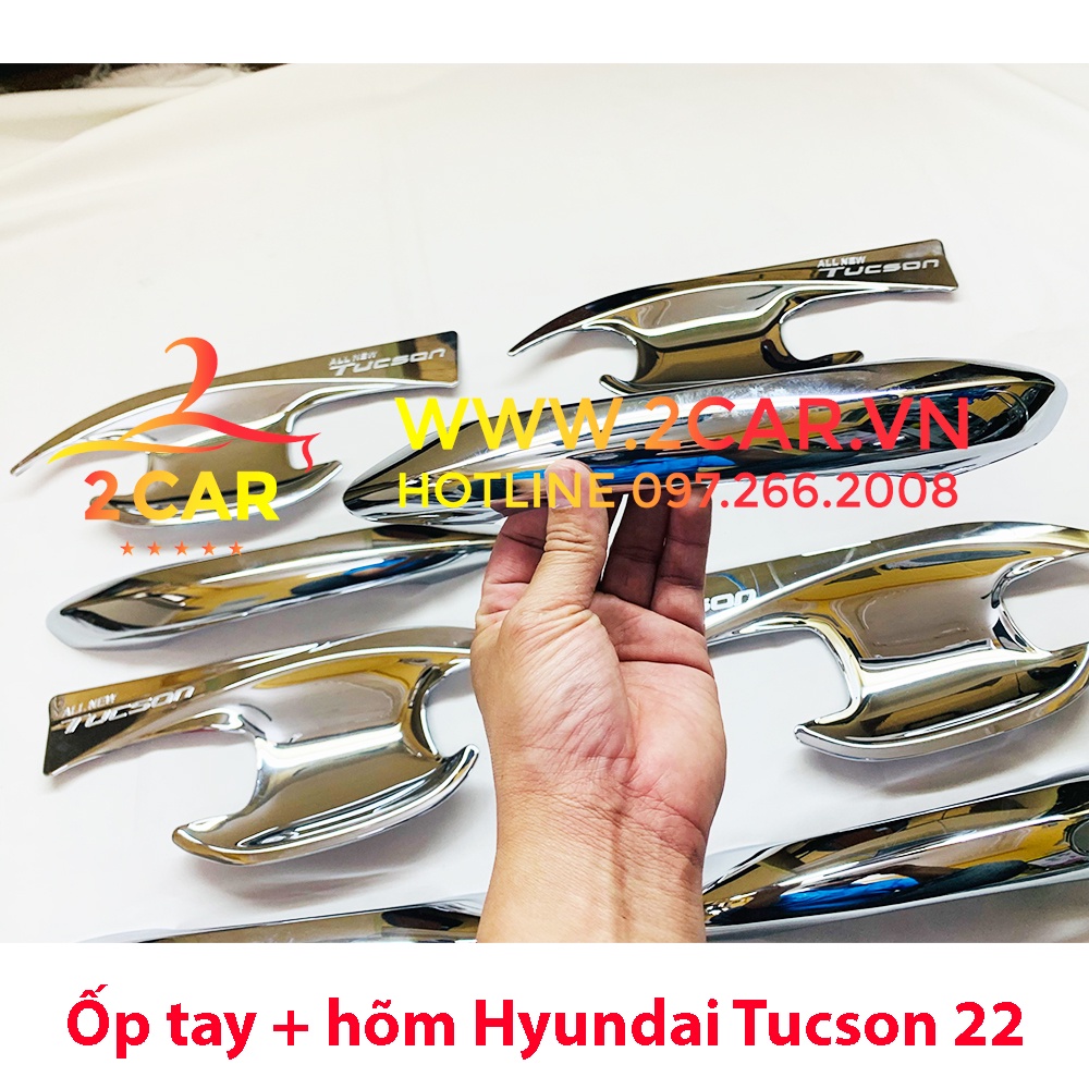 Ốp Tay nắm, Hõm Cửa Xe Hyundai Tucson 2022-2023 Mạ Crom cao cấp