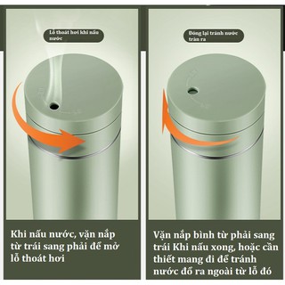 Bình đun nước siêu tốc mini du lịch 400ml HMS cao cấp