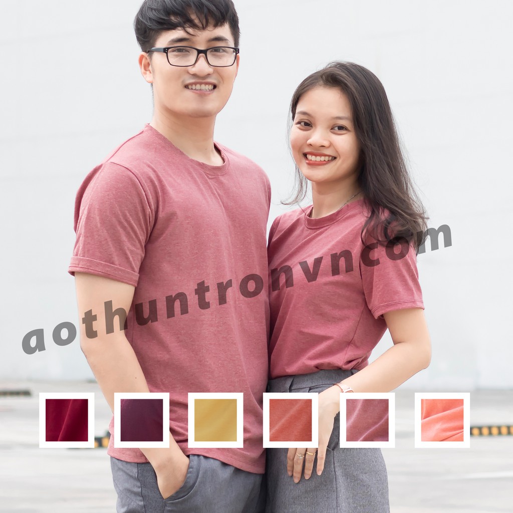 Áo phông trơn nam nữ nhiều màu cotton loại dày 4 chiều ngắn tay cổ tròn RIN STORE phom basic suông rộng