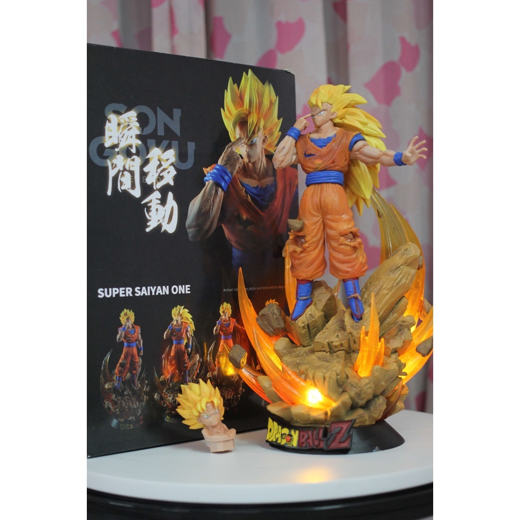 💥💥Mô hình Goku super saiyan 3 cao 31cm có led - Mô hình Dragon ball