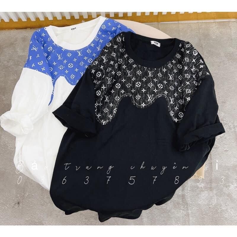 [Mã SKAMFSW175 giảm 10K đơn 50K] Rẻ Vô Địch Áo thun cotton tay lỡ unisex - - ÁO LV IN NỬA THÂN TRÊN - - mẫu hot 2022