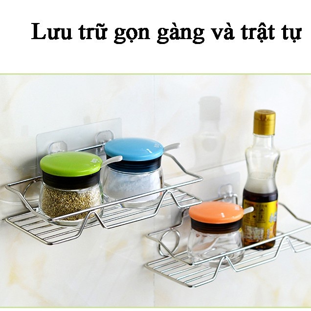 Kệ Đựng Gia Vị Inox Chống Han Gỉ Chịu Lực Tốt