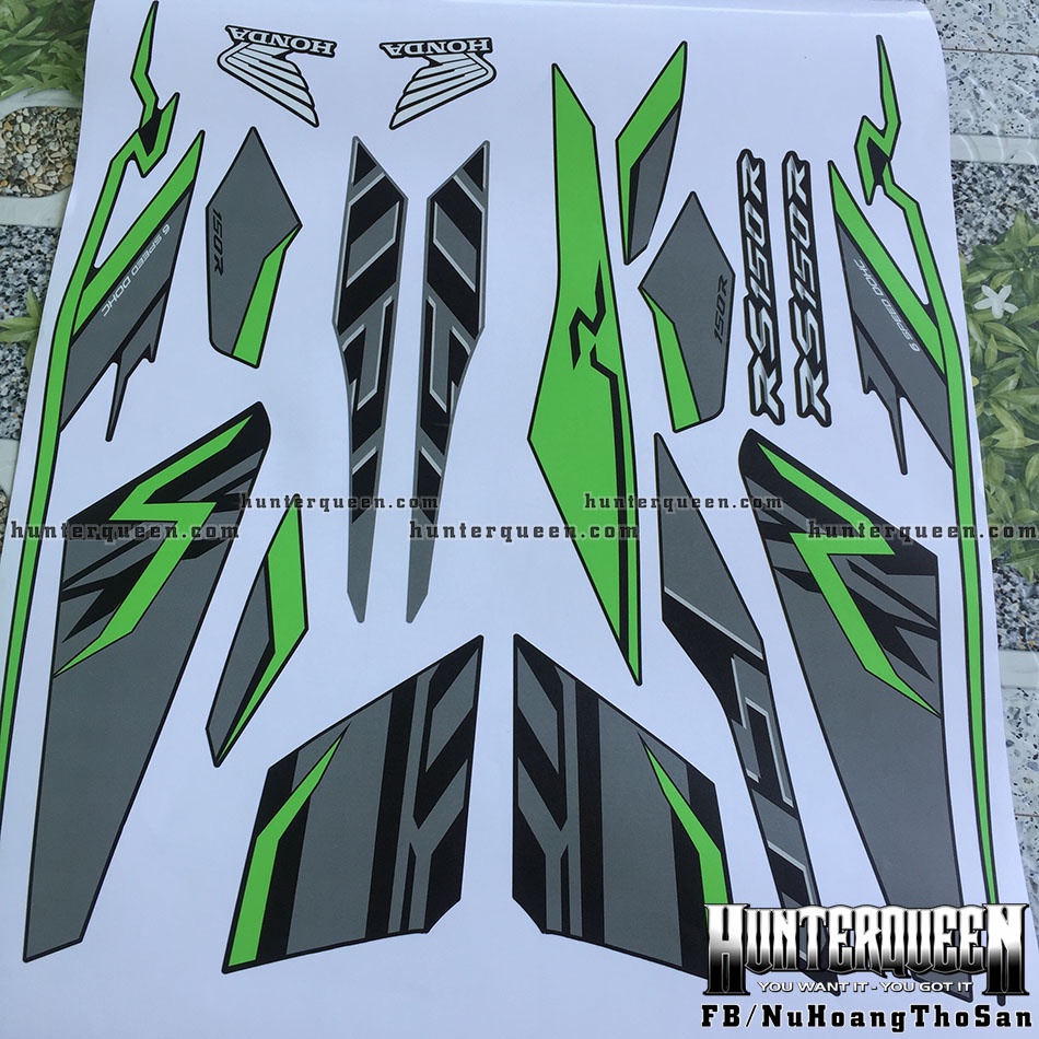 Tem xe Winner. GTR xe đen, tem xanh lá. Thay đổi màu sắc và chi tiết theo yêu cầu. Sắc nét, bền màu, chống nước