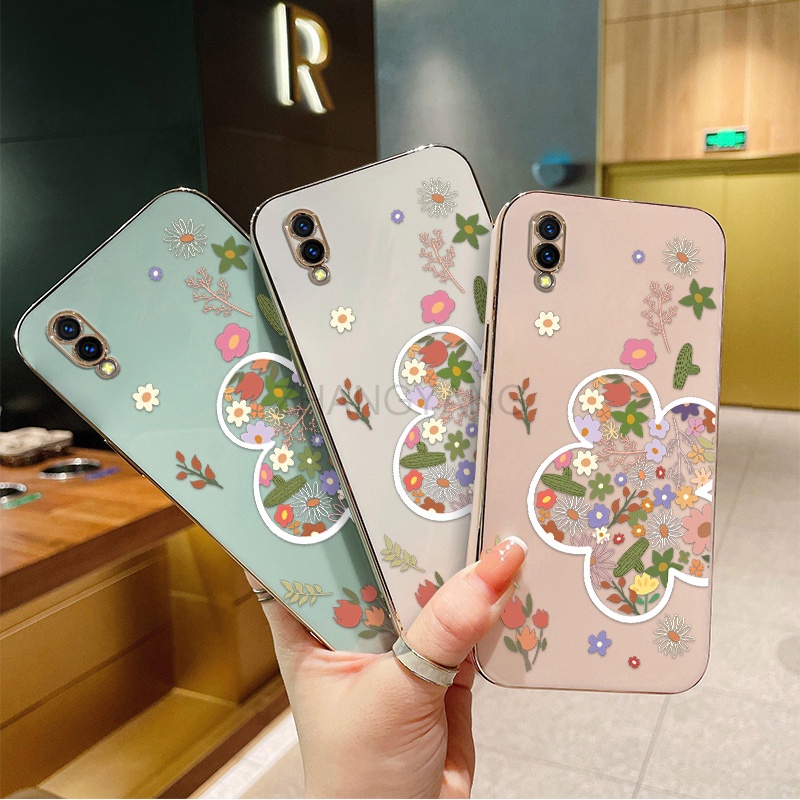Ốp Điện Thoại TPU Silicone Mạ Điện Hình Hoa Mùa Hè Cho vivo y91c y91 y1s y93 y95
