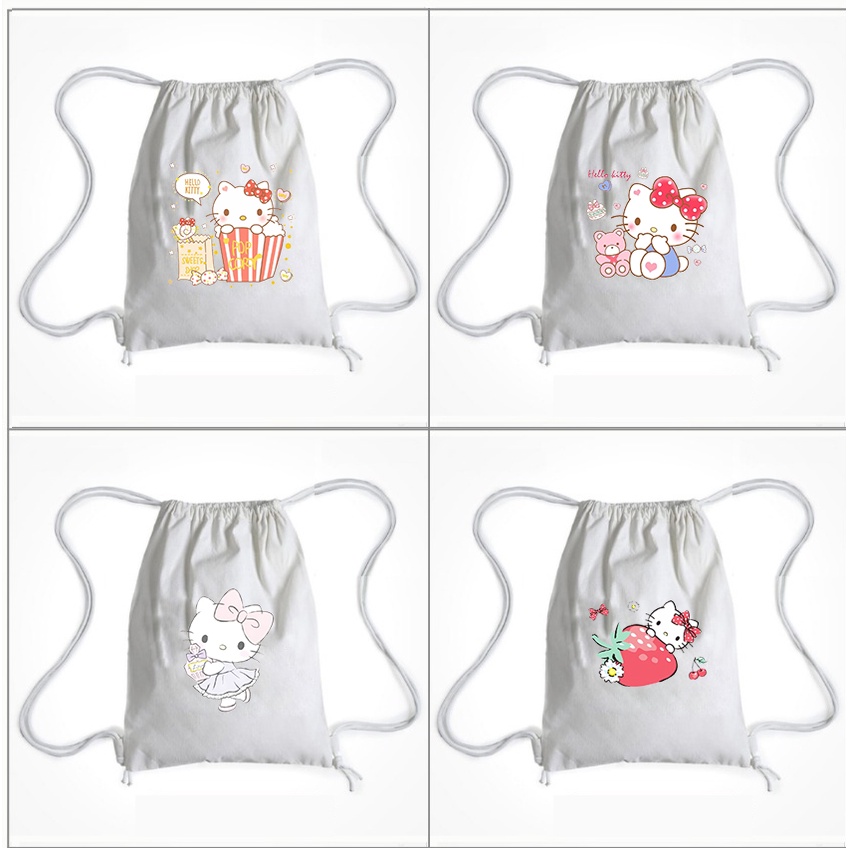 Balo Dây Rút maruko mèo kitty BLRI30 Túi Rút hoạt hình thời trang cute dễ thương idol