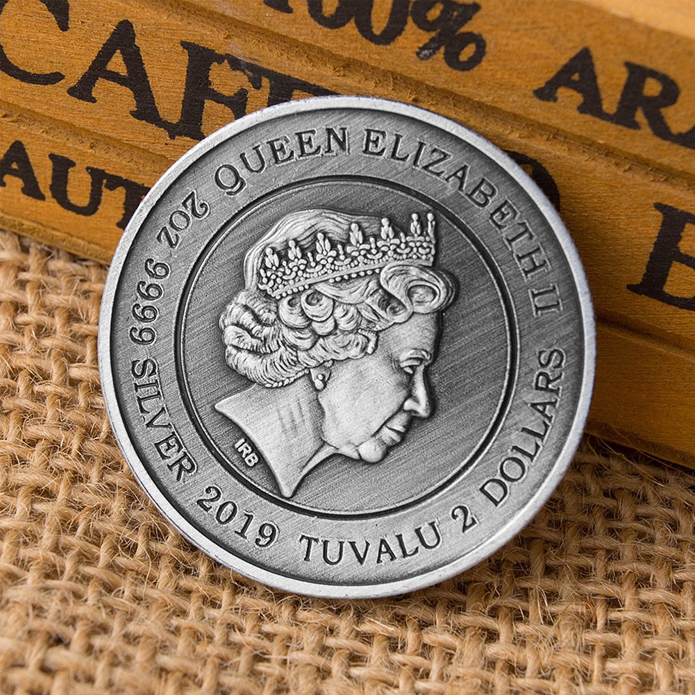 Đồng xu lưu niệm in hình rồng / phượng hoàng / nữ hoàng elizabeth độc đáo