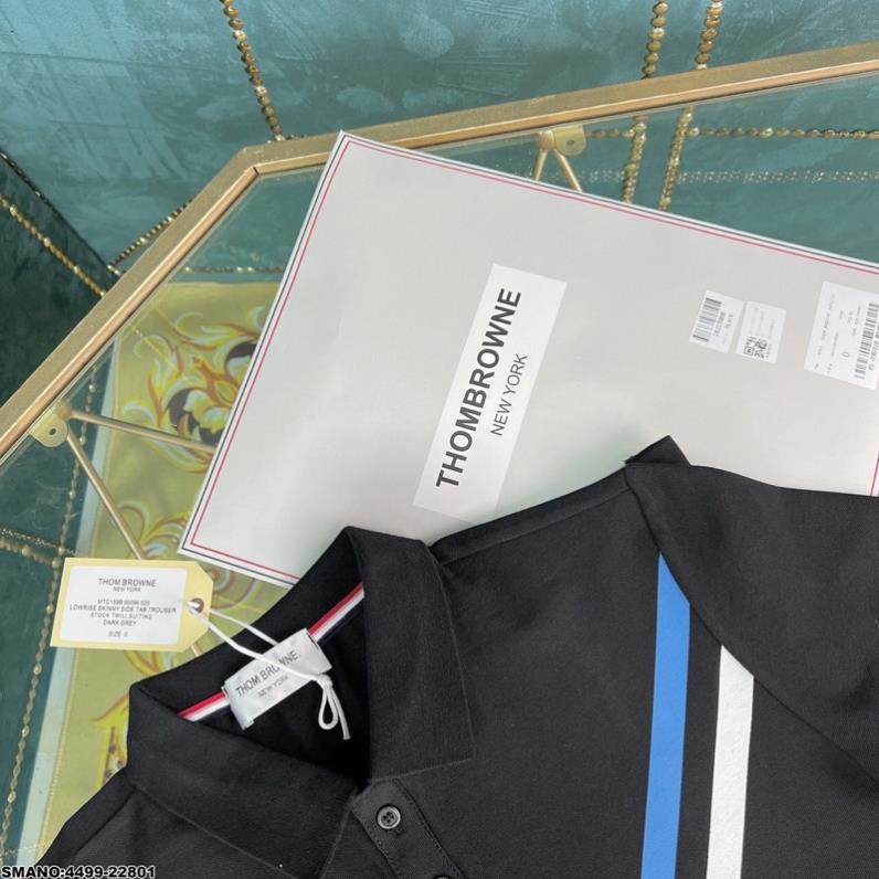 [Sẵn hàng] Áo Thun Nam Thom Browne Kẻ Xanh Hot Trend Hiện Nay - Áo Phống Nam Thom Kẻ Xéo Cao Cấp