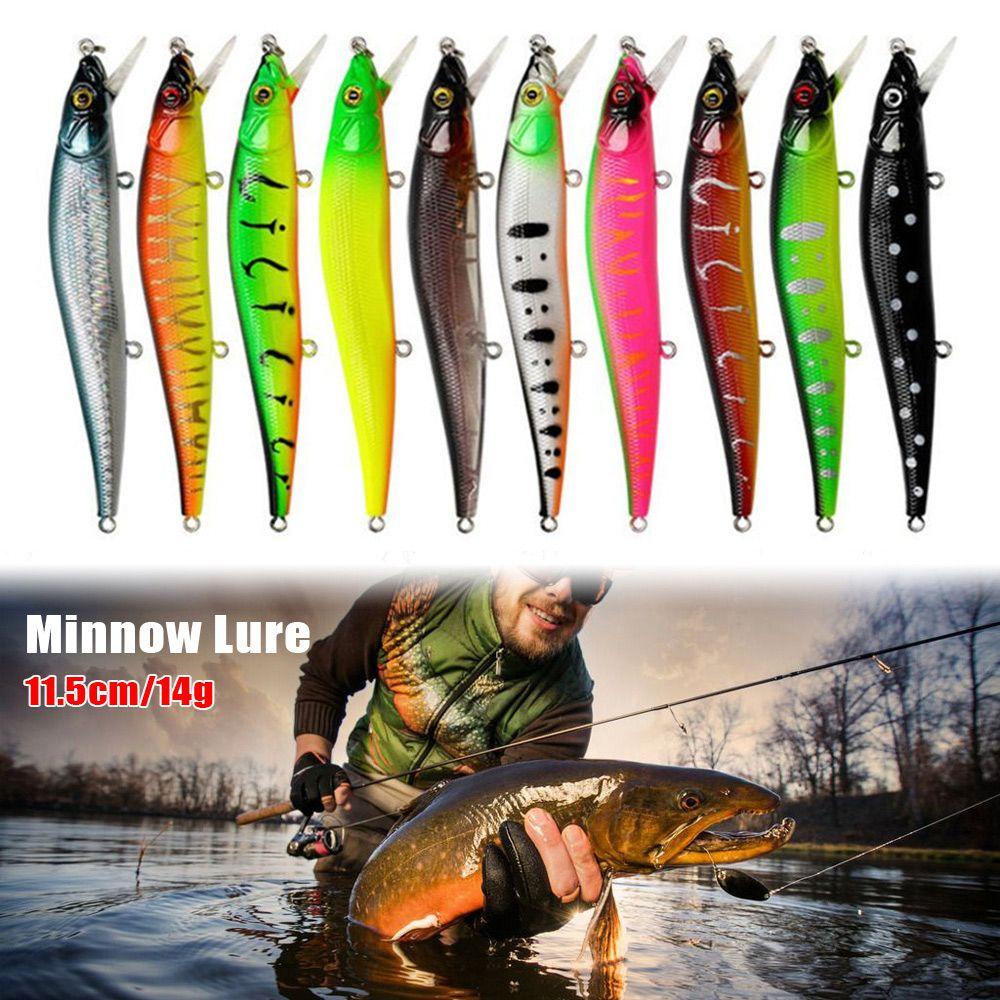 LET Mồi Câu Cá Giả Bằng Nhựa ABS Cứng Mắt 3D 11.5cm 14g