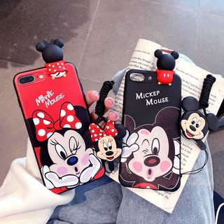 Xiaomi Redmi Note 9s 9 8 7 6 5 Pro Minnie Mickey Doraemon Doll Case Soft + Hanger
