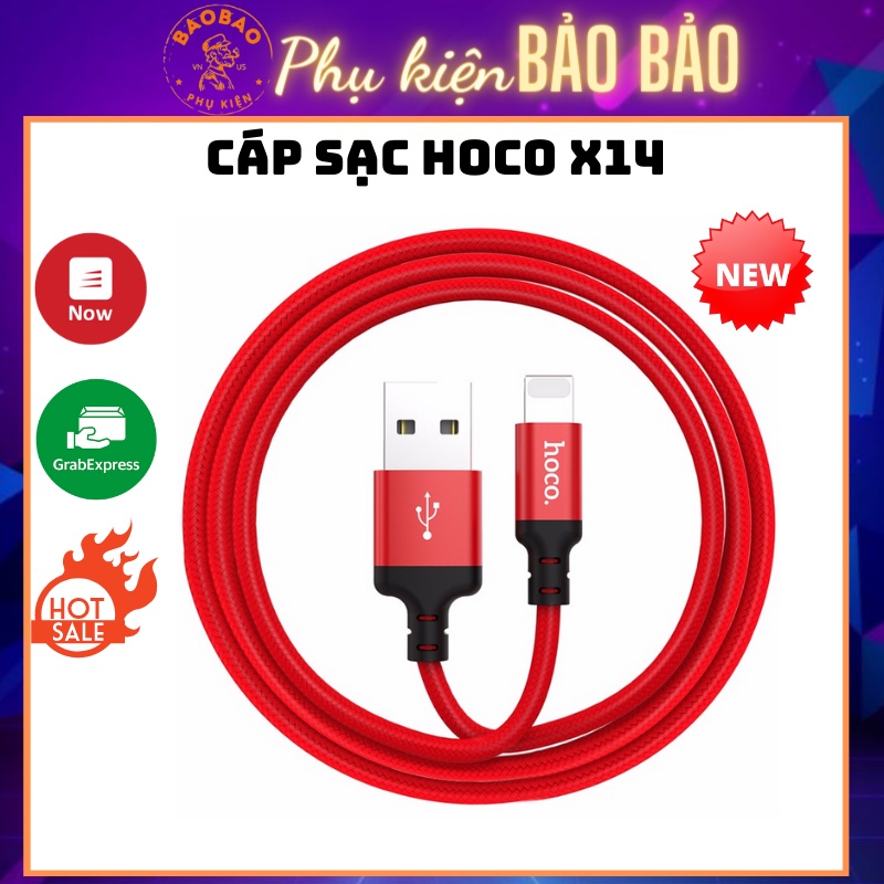 Cáp Sạc Hoco X14 Chính Hãng Cho Điện Thoại  Thông Minh, Pin Dự Phòng, Tai nghe Bluetooth cổng sạc Lightning