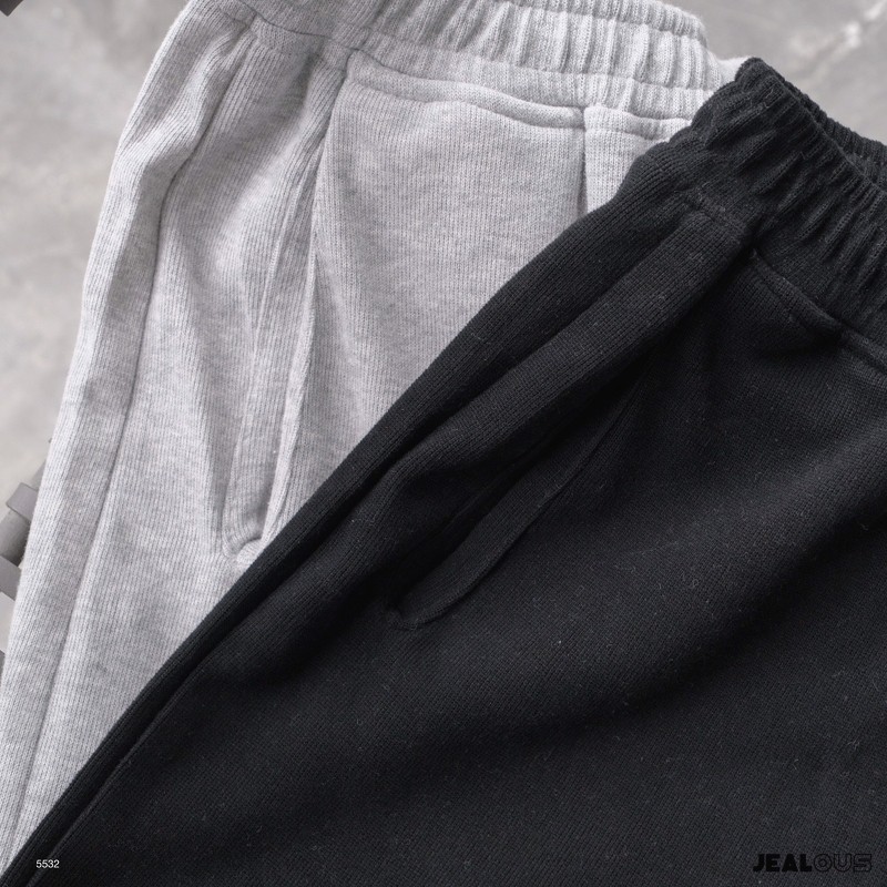 Quần jogger vải, quần dài nỉ cạp chun có dây rút gấu 5532